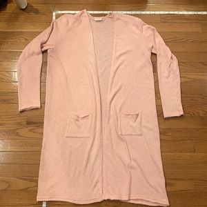 Blush Pink Duster Sweater